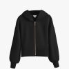Clothing Cuyana | Terry Zip Front Hoodie Black